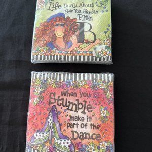 2 new napkin packs Life Is All About How You Handle Plan B napkins...